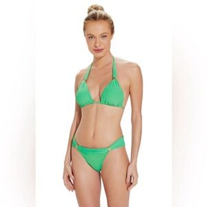 Vix Bia Halter Bikini Top in Ambra Cactus